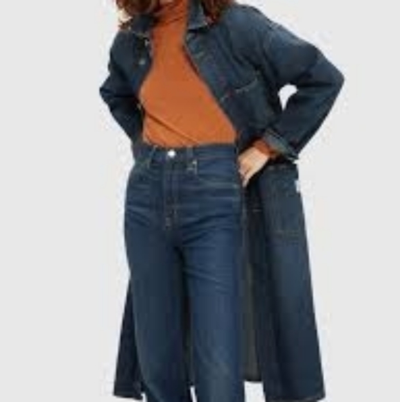 NWT Soldout Gap Workforce  Denim Trench L - Picture 3 of 3